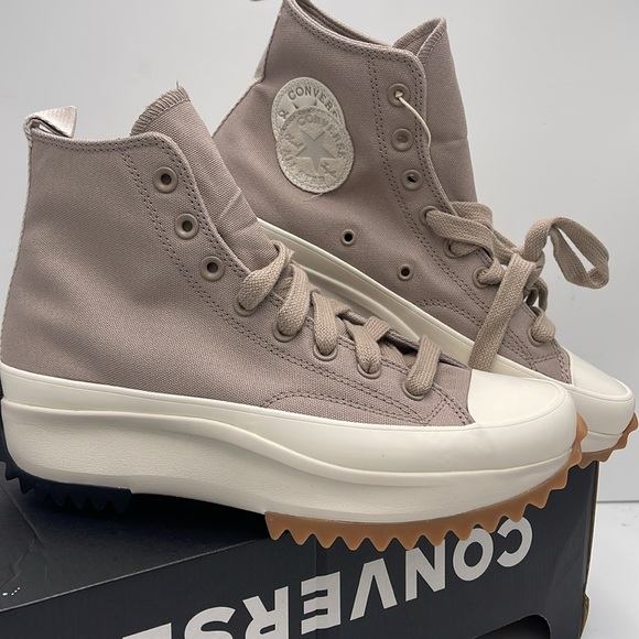 Converse WMNS RUN STAR HIKE HI WONDER STONE/EGRET/BLACK A08706C Platforms Snkrs - Picture 7 of 16